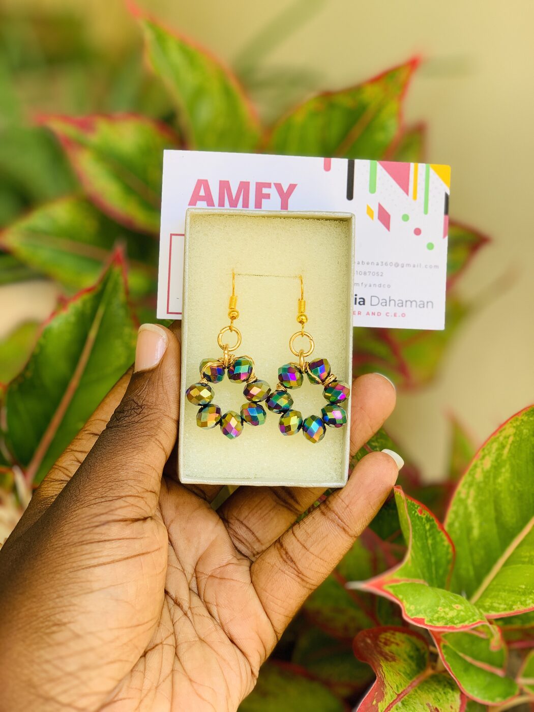 Earrings — Crystal & bead earrings